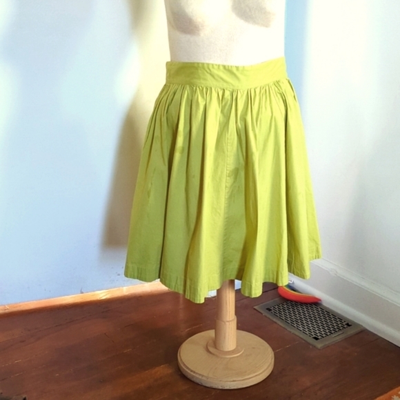 Trashy Diva Dresses & Skirts - Trashy Diva cotton A-line skirt retro lime green 12-14